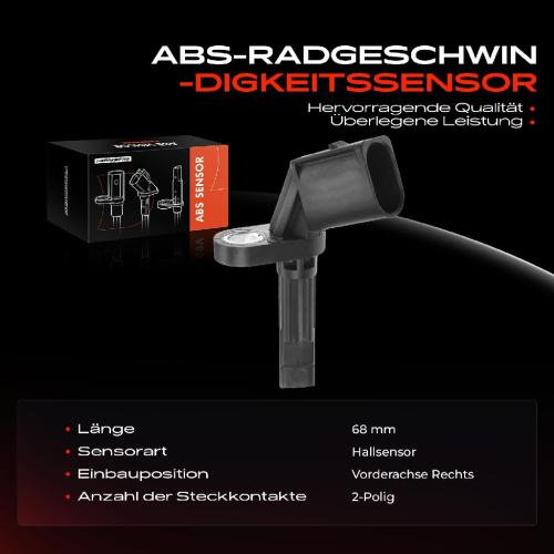 Frankberg 1x ABS Sensor Vorderachse rechts f r VW Phaeton Audi A4 Allroad Avant A5 Cabriolet Sportback A6 A8 Q5 R8 Bild Frankberg 1x ABS Sensor Vorderachse rechts f r VW Phaeton Audi A4 Allroad Avant A5 Cabriolet Sportback A6 A8 Q5 R8