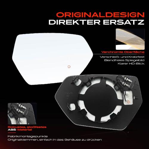 1x Spiegelglas Außenspiegel rechts für Seat Leon KL1 KLG 2019-2024 Bild 1x Spiegelglas Außenspiegel rechts für Seat Leon KL1 KLG 2019-2024