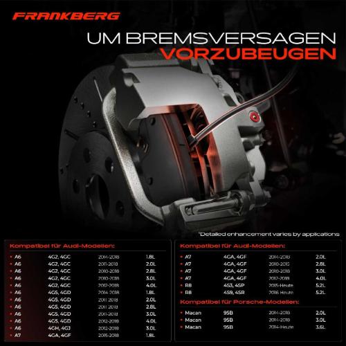 Frankberg 2x Warnkontakt Bremsbelagverschleiß Hinterachse für Hinten Audi A6 A7 Porsche Macan Vorne Audi R8 Bild Frankberg 2x Warnkontakt Bremsbelagverschleiß Hinterachse für Hinten Audi A6 A7 Porsche Macan Vorne Audi R8
