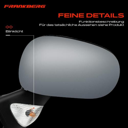 Frankberg 1x Außenspiegel Links für Renault Modus/Grand Modus F/JP0 Bj ab 2004 Bild Frankberg 1x Außenspiegel Links für Renault Modus/Grand Modus F/JP0 Bj ab 2004