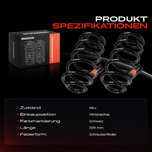 2x Fahrwerksfeder Hinterachse für Chevrolet Orlando J309 1.4L 1.8L 2.0L Bj ab 2011 Bild 2x Fahrwerksfeder Hinterachse für Chevrolet Orlando J309 1.4L 1.8L 2.0L Bj ab 2011