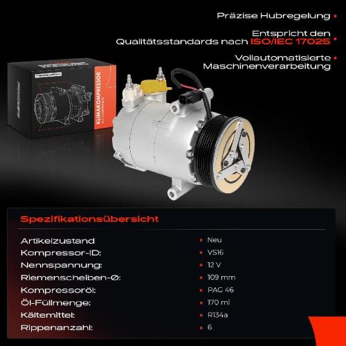 1x Klimakompressor für Ford Transit F3 FY FZ FAD FBD Galaxy CK Mondeo 2.0L-2.2L Bj ab 2012 Bild 1x Klimakompressor für Ford Transit F3 FY FZ FAD FBD Galaxy CK Mondeo 2.0L-2.2L Bj ab 2012