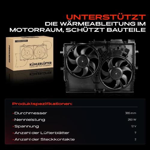 Frankberg 1x Motorkühller Doppellüfter mit Kühlerlüfterrahmen Fiat Ducato 250 2.2L-3.0L Bild Frankberg 1x Motorkühller Doppellüfter mit Kühlerlüfterrahmen Fiat Ducato 250 2.2L-3.0L