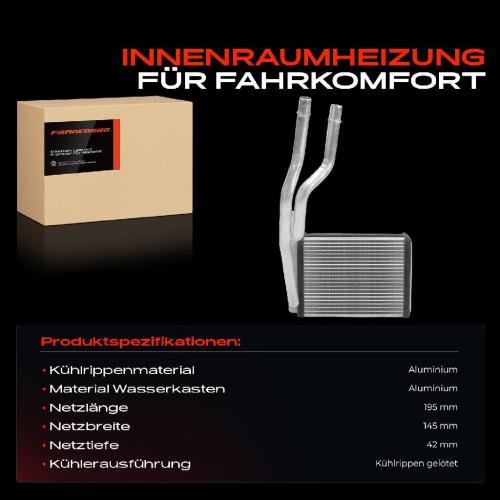 1x Wärmetauscher Innenraumheizung für Ford Fiesta V JD JH Fusion JU Mazda 2 DY 1.4L Bild 1x Wärmetauscher Innenraumheizung für Ford Fiesta V JD JH Fusion JU Mazda 2 DY 1.4L