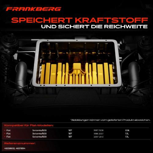 Frankberg 1x Kraftstofftank Kraftstoffbehälter für Fiat Seicento/600 187 0.9-1.1L Bild Frankberg 1x Kraftstofftank Kraftstoffbehälter für Fiat Seicento/600 187 0.9-1.1L