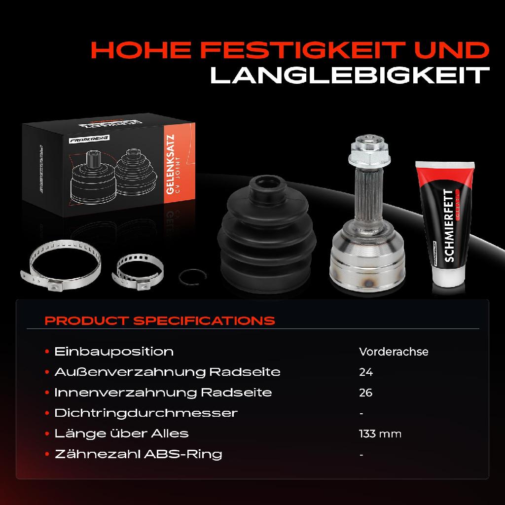 1x Antriebswelle Gelenksatz Vorderachse für Daihatsu Cuore Sirion Trevis YRV Subaru Justy