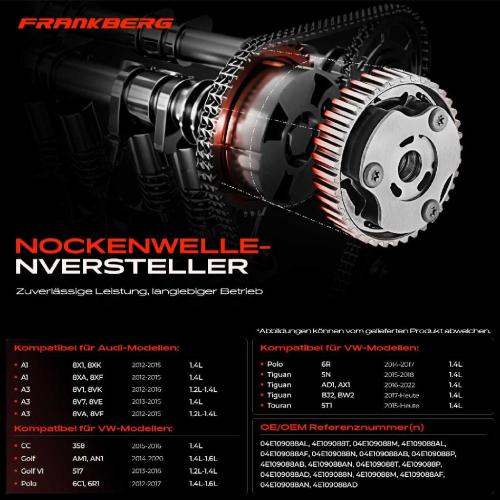 1x Nockenwellenversteller für VW Golf Polo Audi A3 8V A4 Q3 Seat Skoda Bild 1x Nockenwellenversteller für VW Golf Polo Audi A3 8V A4 Q3 Seat Skoda