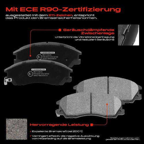 4x Bremsbeläge Vorderachse für Hyundai Terracan Mitsubishi Sigma Toyota GT 86 Coupe 1990-2025 Bild 4x Bremsbeläge Vorderachse für Hyundai Terracan Mitsubishi Sigma Toyota GT 86 Coupe 1990-2025