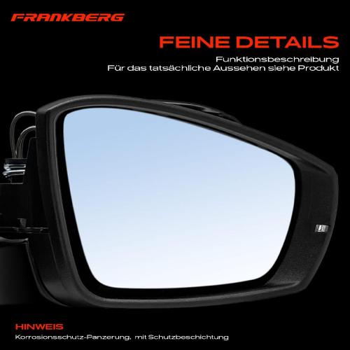 Frankberg 1x Außenspiegel Rechts für VW Polo 6C1 6R1 602 604 612 614 Bj ab 2009 Bild Frankberg 1x Außenspiegel Rechts für VW Polo 6C1 6R1 602 604 612 614 Bj ab 2009