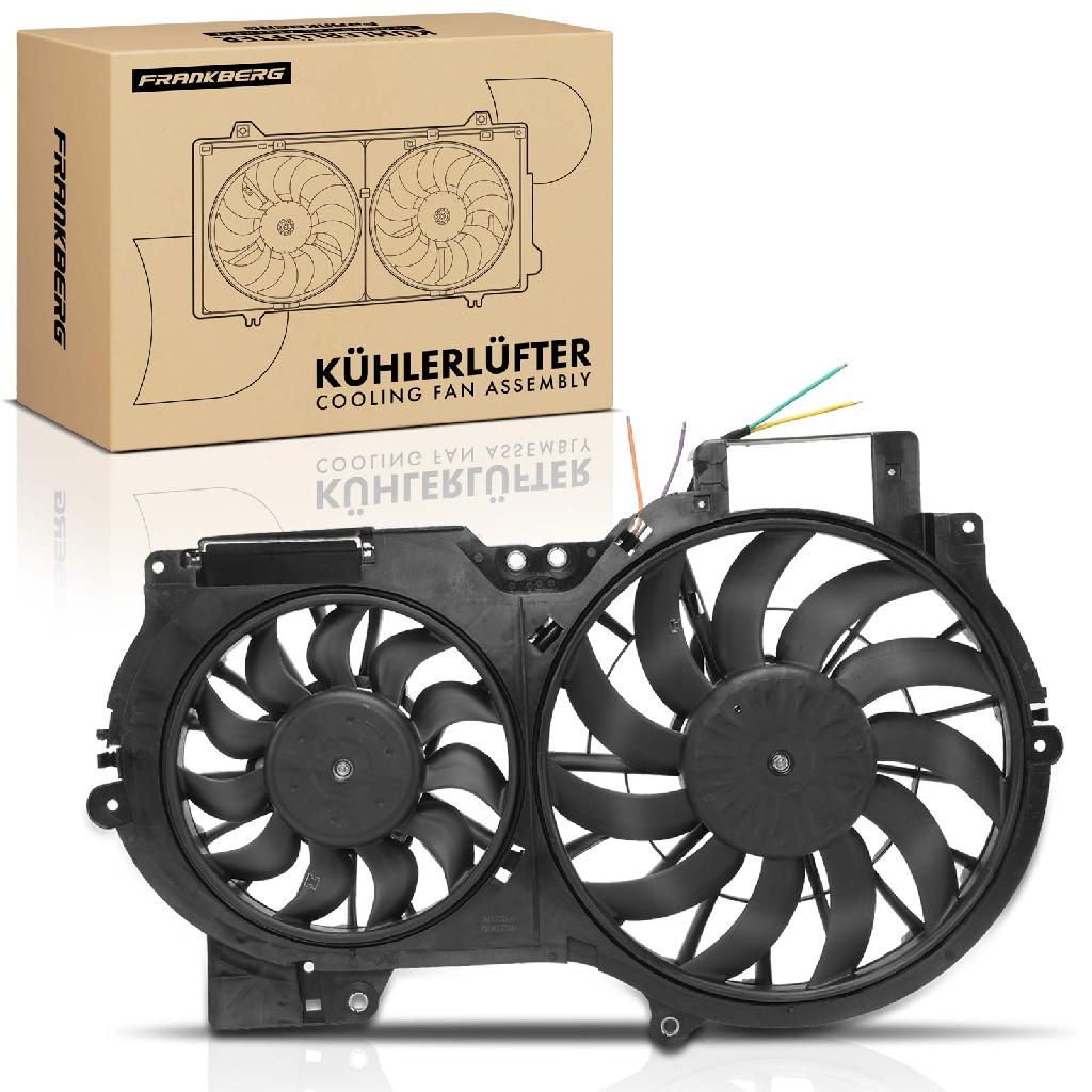 Frankberg 1x Motorkühller Doppellüfter ohne Kühlerlüfterrahmen Audi A6 4F2 4F5 C6 2004-2011 2.7L-4.2L