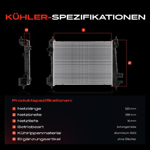 1x Kühler Wasserkühler Motorkühler für Opel Karl C16 1.0L 2015-2019 Bild 1x Kühler Wasserkühler Motorkühler für Opel Karl C16 1.0L 2015-2019