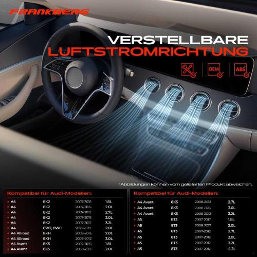 1x Luftdüse Armaturenbrett Vorne Mitte für Audi A4 Avant 8K A5 8T 8K 2007-2017 Bild 1x Luftdüse Armaturenbrett Vorne Mitte für Audi A4 Avant 8K A5 8T 8K 2007-2017