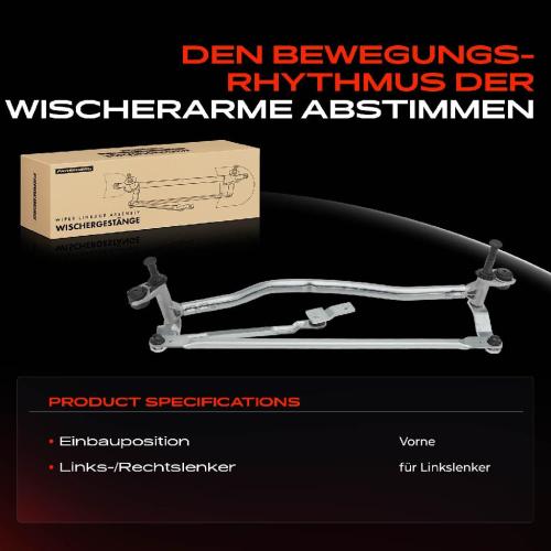 1x Wischergestänge Vorne für Audi A3 Sportback 8P1 8PA Bild 1x Wischergestänge Vorne für Audi A3 Sportback 8P1 8PA