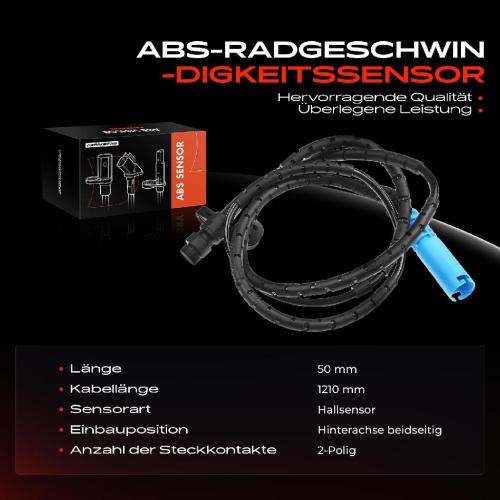 1x ABS Sensor Hinterachse beidseitig für Land Rover Range Rover III L322 2.9L 4.4L 2002-2012 Bild 1x ABS Sensor Hinterachse beidseitig für Land Rover Range Rover III L322 2.9L 4.4L 2002-2012