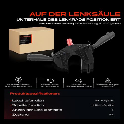 1x Kombischalter Lenkstockschalter für Ford Escort Klasseic Express Turnier 1990-2000 Bild 1x Kombischalter Lenkstockschalter für Ford Escort Klasseic Express Turnier 1990-2000