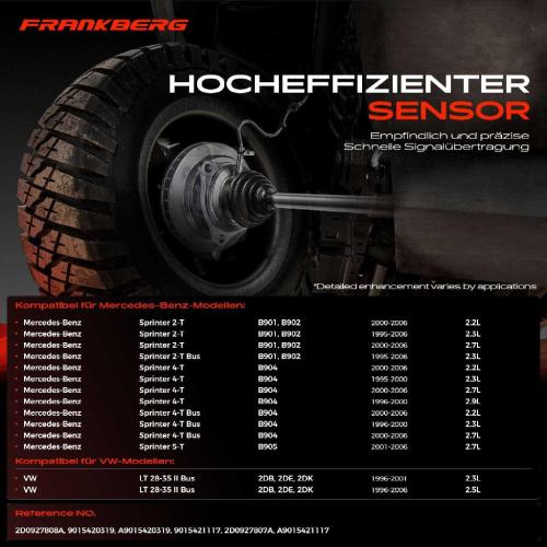 Frankberg 1x ABS Sensor Hinterachse beidseitig für VW LT 28-35 II Bus 2DB 2DE 2DK LT 28-46 II Kasten 2DA 2DD 2DH Bild Frankberg 1x ABS Sensor Hinterachse beidseitig für VW LT 28-35 II Bus 2DB 2DE 2DK LT 28-46 II Kasten 2DA 2DD 2DH