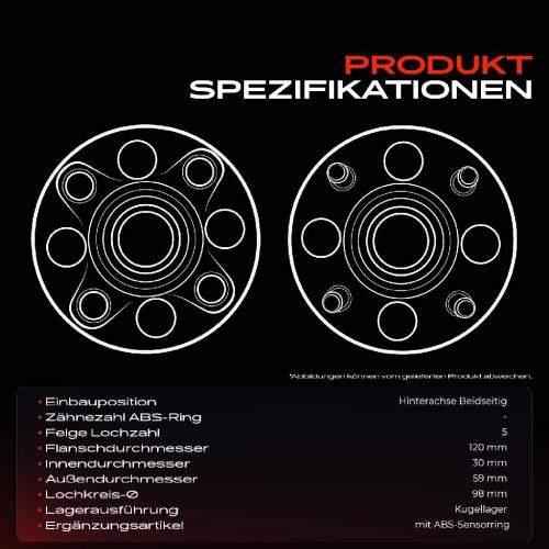 2x Radnabe Radlagersatz Hinten für Citroën C8 Fiat Ulysse Lancia Phedra Peugeot 807 Bild 2x Radnabe Radlagersatz Hinten für Citroën C8 Fiat Ulysse Lancia Phedra Peugeot 807