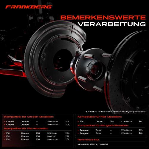 Frankberg 1x Ankerblech Bremsscheibe Hinterachse Rechts für Citroën Jumper Fiat Ducato Peugeot Bild Frankberg 1x Ankerblech Bremsscheibe Hinterachse Rechts für Citroën Jumper Fiat Ducato Peugeot