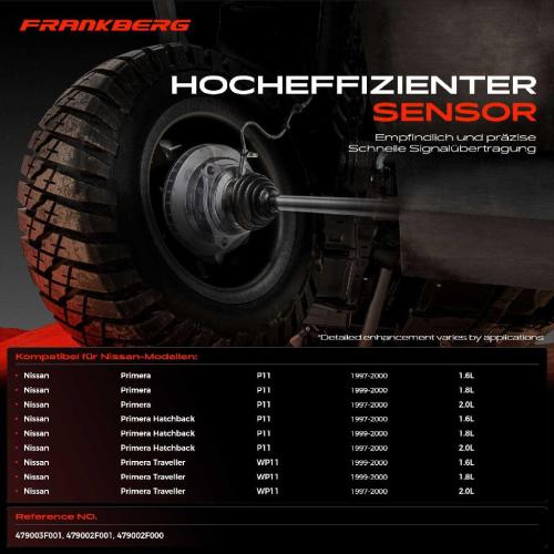 Frankberg 1x ABS Sensor Hinterachse rechts für Nissan Primera Hatchback Traveller 1.6L 1.8L 2.0L 1997-2000 Bild Frankberg 1x ABS Sensor Hinterachse rechts für Nissan Primera Hatchback Traveller 1.6L 1.8L 2.0L 1997-2000