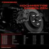 5x Radschraube für Mercedes-Benz W169 W245 W204 W211 W164 W220 W639