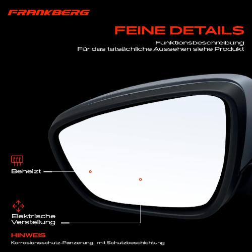 Frankberg 1x Außenspiegel Links für Ford Focus IV HN Turnier HP 1.0L 1.5L 2.0L 2.3L 2018-2022 Bild Frankberg 1x Außenspiegel Links für Ford Focus IV HN Turnier HP 1.0L 1.5L 2.0L 2.3L 2018-2022