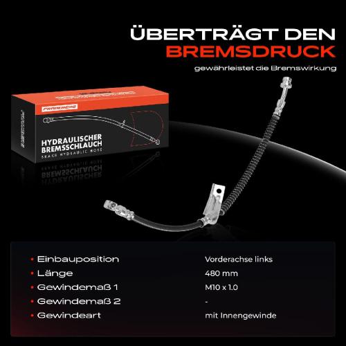 Frankberg 1x Bremsschlauch Bremsschläuche Vorderachse Links für Hyundai i30 PD PDE PDEN KIA Ceed Bild Frankberg 1x Bremsschlauch Bremsschläuche Vorderachse Links für Hyundai i30 PD PDE PDEN KIA Ceed