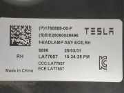Scheinwerfer Rechts 176088900F Tesla Model 3 Limousine RWD 60 kWh (3D7)