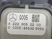 Schalter Für Elekt. Fensterheber Rechts Vorne A2229052203 Mercedes-Benz C (R205) Cabrio C-220d 2.2 16V BlueTEC (OM651.921(Euro 6))
