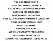 Pumpe ABS Subaru Impreza 2.0 160kW 118PS 2005-2007 Benzin 27596FG000