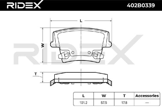 RIDEX Bremsbelagsatz Bremsbeläge Hinten für CHRYSLER 300 C Touring (LX, LE) Bild RIDEX Bremsbelagsatz Bremsbeläge Hinten für CHRYSLER 300 C Touring (LX, LE)