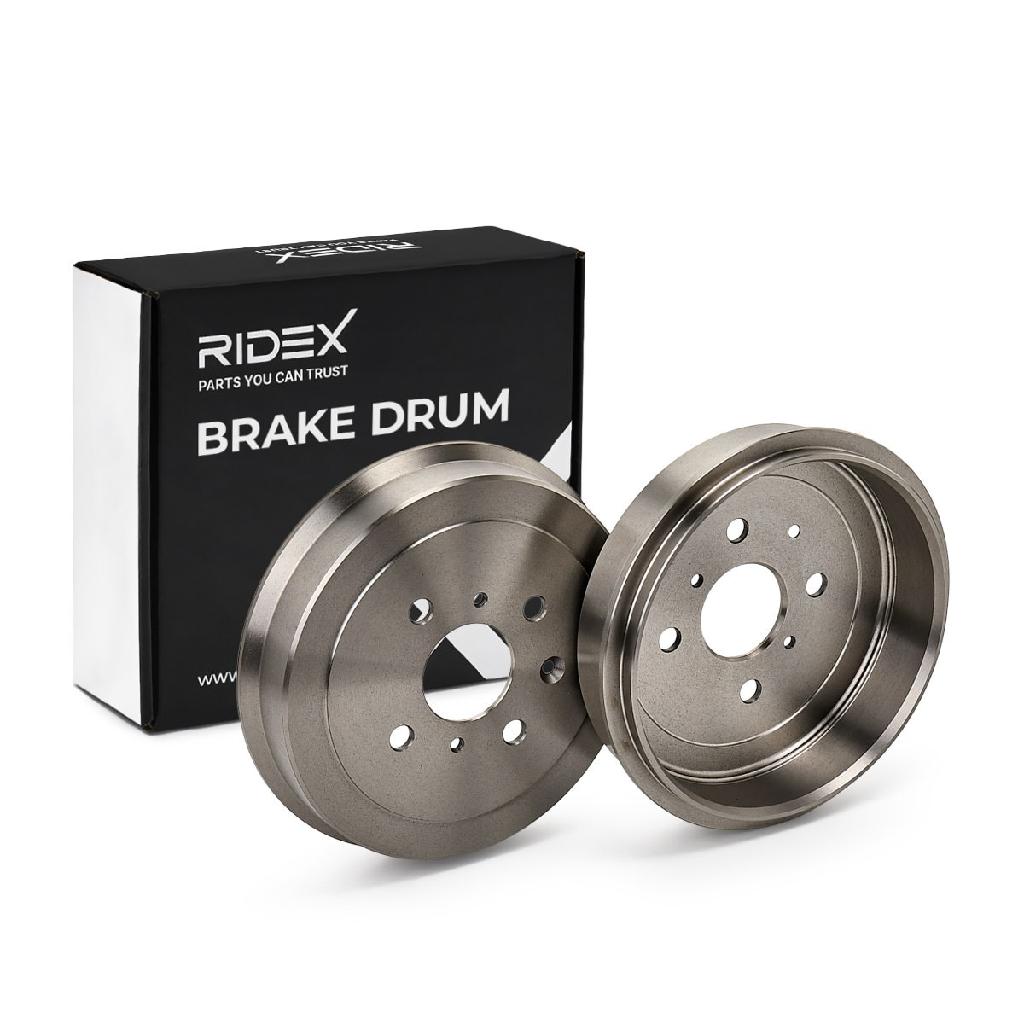 RIDEX 123B0042 2x Bremstrommeln Set Hinten InnenØ200mm AußenØ233mm