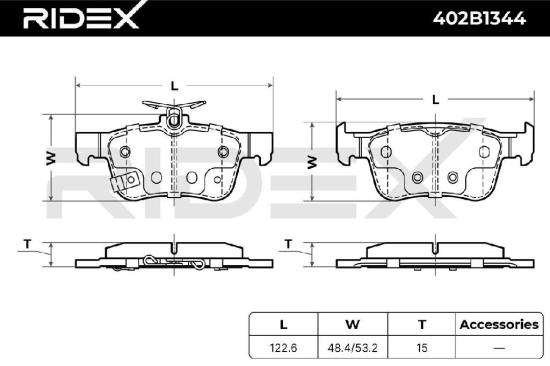 RIDEX Bremsbelagsatz Bremsbeläge Hinten für HONDA CIVIC IX (FK) e (ZC7) Bild RIDEX Bremsbelagsatz Bremsbeläge Hinten für HONDA CIVIC IX (FK) e (ZC7)