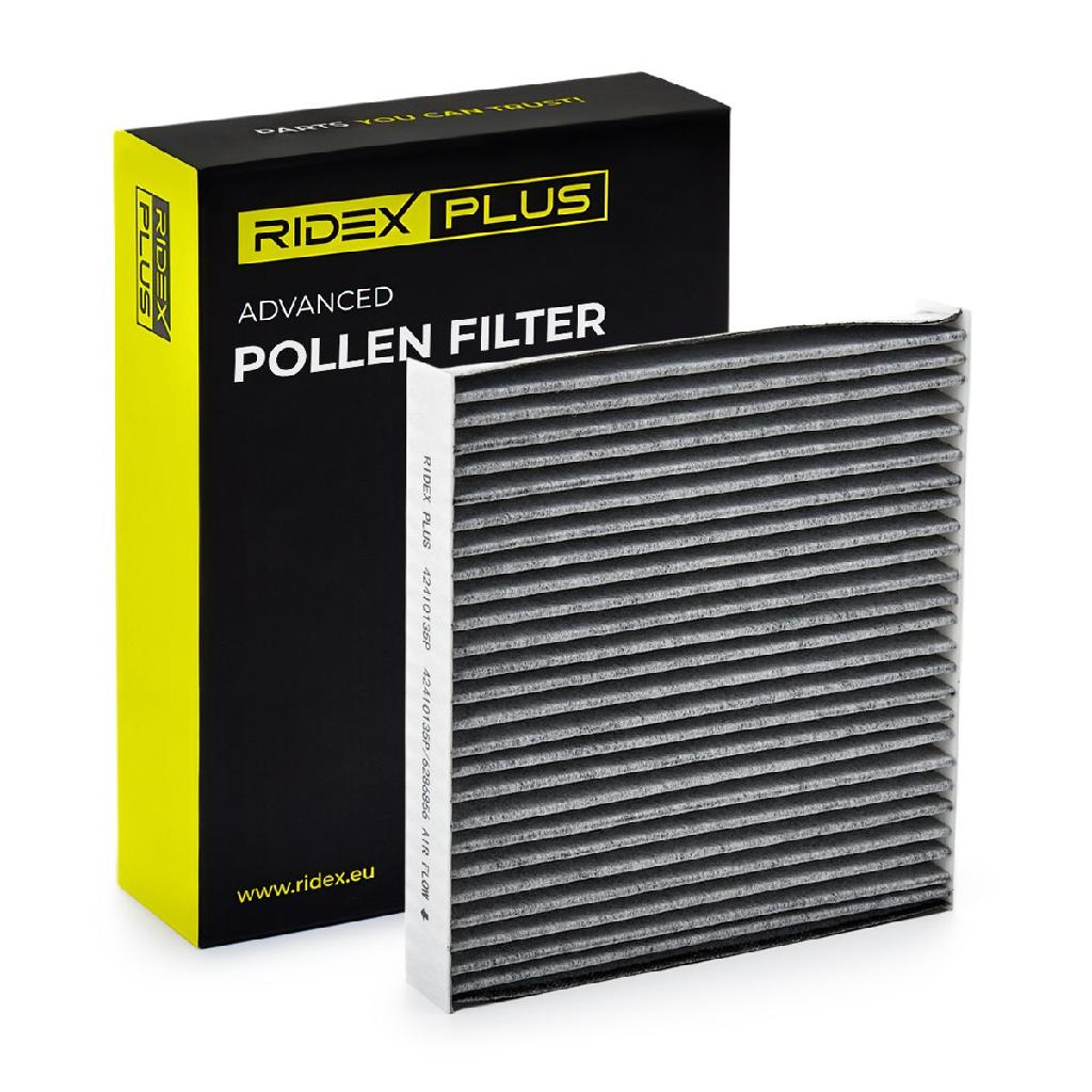 RIDEX PLUS 424I0135P Innenraumfilter Pollenfilter Aktivkohlefilter Höhe: 30