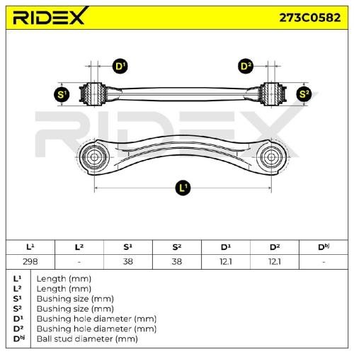 RIDEX 273C0582 Lenker Radaufhängung Querlenker Rear beidseitig A2103501906 Bild RIDEX 273C0582 Lenker Radaufhängung Querlenker Rear beidseitig A2103501906
