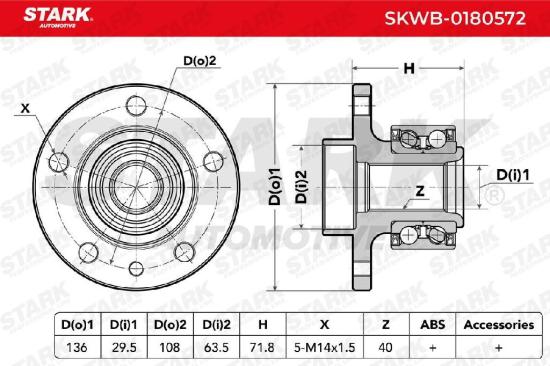 STARK SKWB-0180572 Radlagersatz pro 1 Rad Vorne beidseitig für VOLVO XC60 (156) Bild STARK SKWB-0180572 Radlagersatz pro 1 Rad Vorne beidseitig für VOLVO XC60 (156)