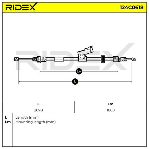 RIDEX Handbremsseil Hinten für FORD MONDEO IV Turnier (BA7) Bild RIDEX Handbremsseil Hinten für FORD MONDEO IV Turnier (BA7)