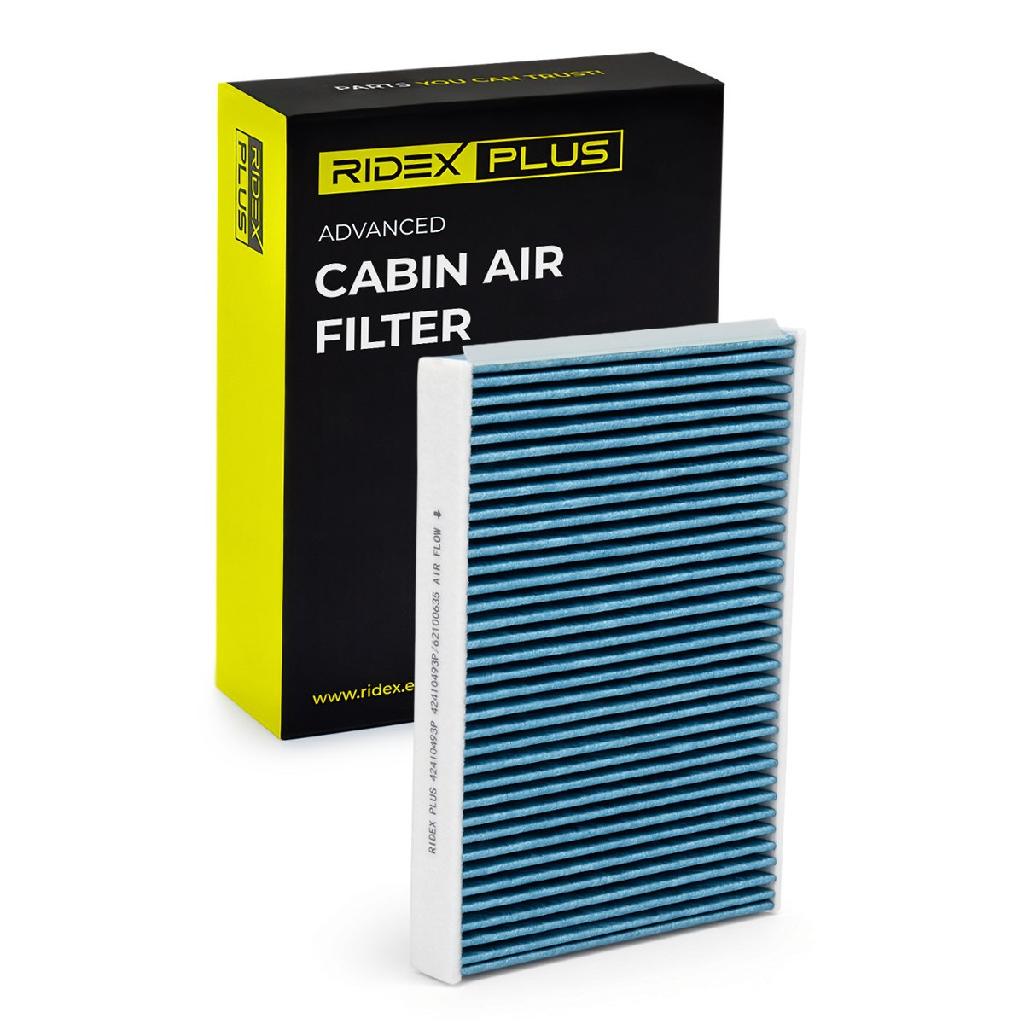 RIDEX PLUS 424I0493P Innenraumfilter Pollenfilter Aktivkohlefilter Höhe: 32