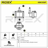 RIDEX 689C0087 Zündspule für VOLVO 850 Kombi (855) 7701021954 7700720841 3287677