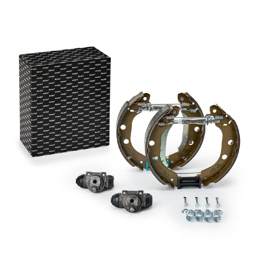 RIDEX Bremsenset Trommelbremse Bremsbacken Satz Hinten für RENAULT KANGOO