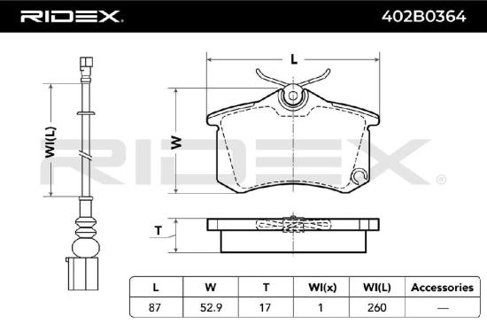 RIDEX Bremsbelagsatz Bremsbeläge Hinten für VW Golf 1V Schrägheck (1J1) Golf 5I Bild RIDEX Bremsbelagsatz Bremsbeläge Hinten für VW Golf 1V Schrägheck (1J1) Golf 5I