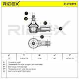 RIDEX Spurstangenkopf Vorderachse beidseitig außen Traggelenk 914T0373 mit