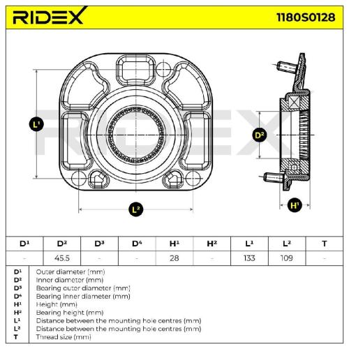 RIDEX 1180S0128 Federbeinstützlager mit Kugellager Vorne für VOLVO V70 II (285) Bild RIDEX 1180S0128 Federbeinstützlager mit Kugellager Vorne für VOLVO V70 II (285)