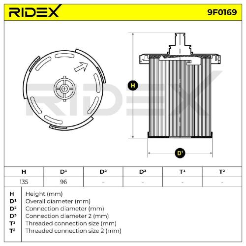RIDEX 9F0169 Kraftstofffilter Diesel Filter Filter Cartridge mit Dichtungen mit Bild RIDEX 9F0169 Kraftstofffilter Diesel Filter Filter Cartridge mit Dichtungen mit