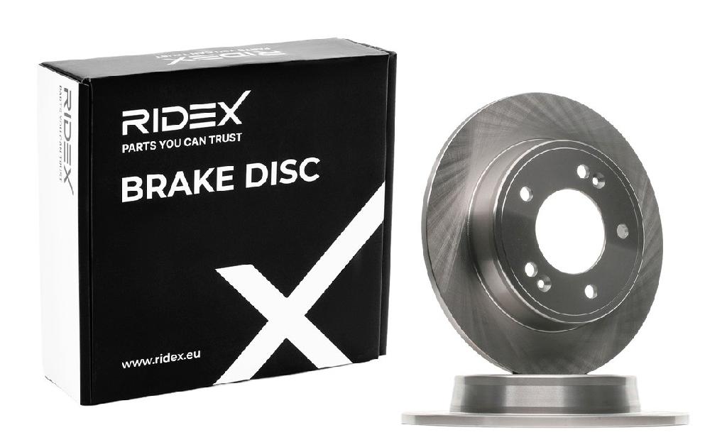 RIDEX 82B0612 2x Bremsscheiben Hinten Ø262mm voll für HYUNDAI 584113X300