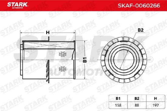 STARK SKAF-0060266 Motor Luftfilter Rund Umluftfilter für MITSUBISHI PAJERO III Bild STARK SKAF-0060266 Motor Luftfilter Rund Umluftfilter für MITSUBISHI PAJERO III