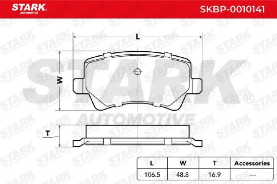 STARK Bremsbelagsatz Bremsbeläge Hinten für FORD S-MAX (WA6) GALAXY (WA6) Bild STARK Bremsbelagsatz Bremsbeläge Hinten für FORD S-MAX (WA6) GALAXY (WA6)