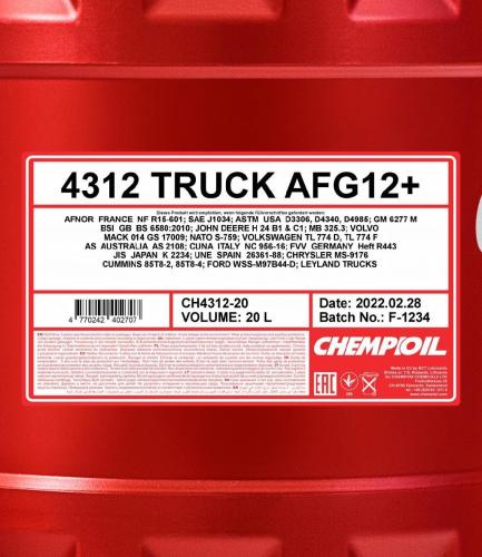 CHEMPIOIL Kühlmittel Kühlflüssigkeit G11 G12+ truck Rot Konzentrat 20L Bild CHEMPIOIL Kühlmittel Kühlflüssigkeit G11 G12+ truck Rot Konzentrat 20L
