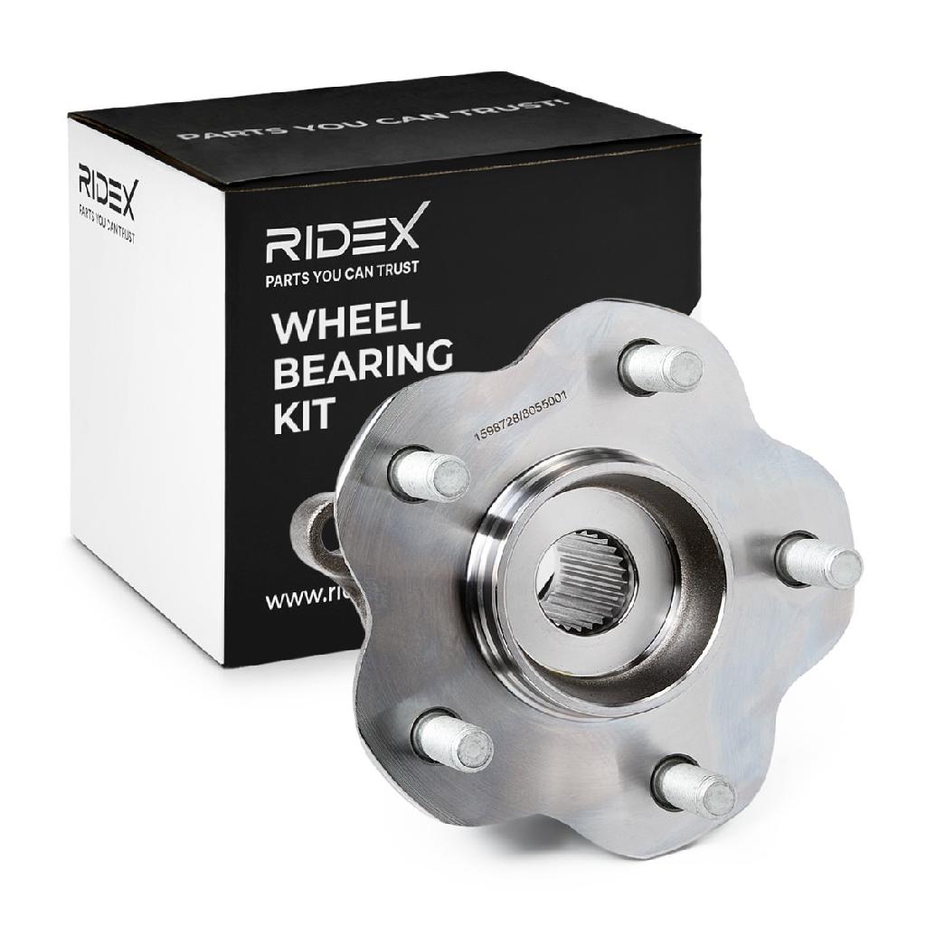 RIDEX 654W0494 Radlagersatz pro 1 Rad Hinten beidseitig für NISSAN 43202JG21B