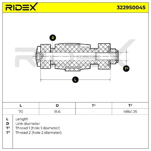 RIDEX 1x Koppelstange Stabilisator Vorne beidseitig für RENAULT Clio 1I KANGOO Bild RIDEX 1x Koppelstange Stabilisator Vorne beidseitig für RENAULT Clio 1I KANGOO