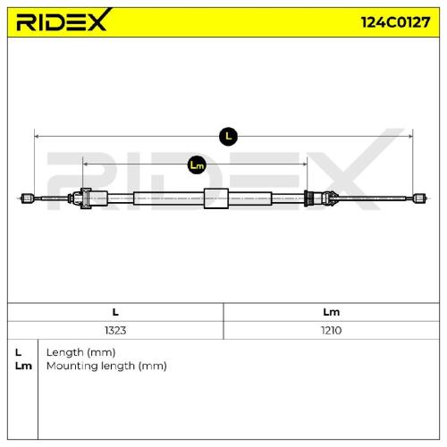 RIDEX Handbremsseil Hinten Links für RENAULT Clio 1II Schrägheck (BR0/1, CR0/1) Bild RIDEX Handbremsseil Hinten Links für RENAULT Clio 1II Schrägheck (BR0/1, CR0/1)